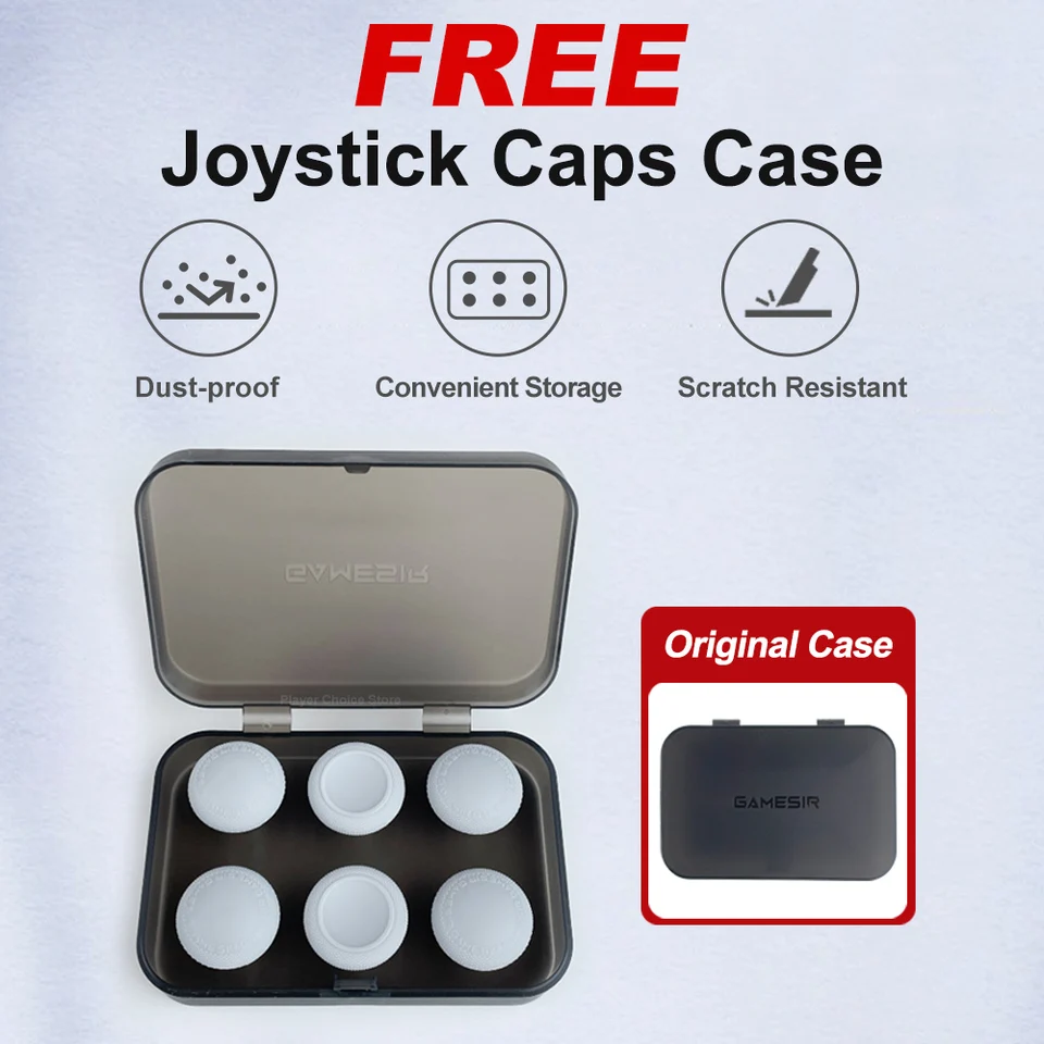 Tapas de Joystick Desmontables para GameSir G7 Pro, G7 Pro 8K, Cyclone 2 y G8 Plus Accesorios de Gamepad con Construcción de Silicona y Anillo de Acero 2