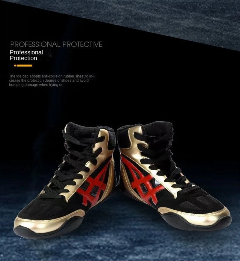 Zapatos de lucha de boxeo profesionales para hombres y mujeres, botas ligeras y transpirables, los mejores zapatos de lucha libre de boxeo