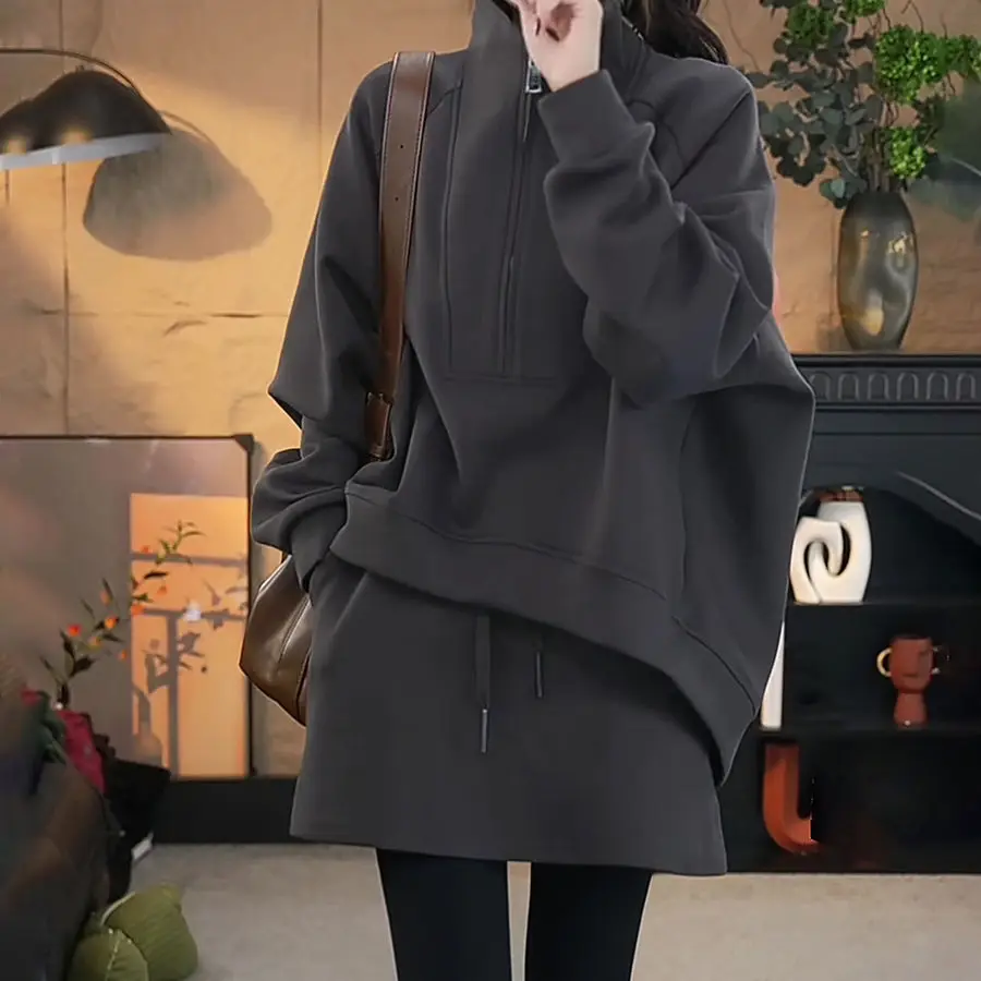 

Loose New Turtleneck Sweater Autumn and Winter Long-sleeved Design Sense 2025 Two-piece Set Women's Casual Suit