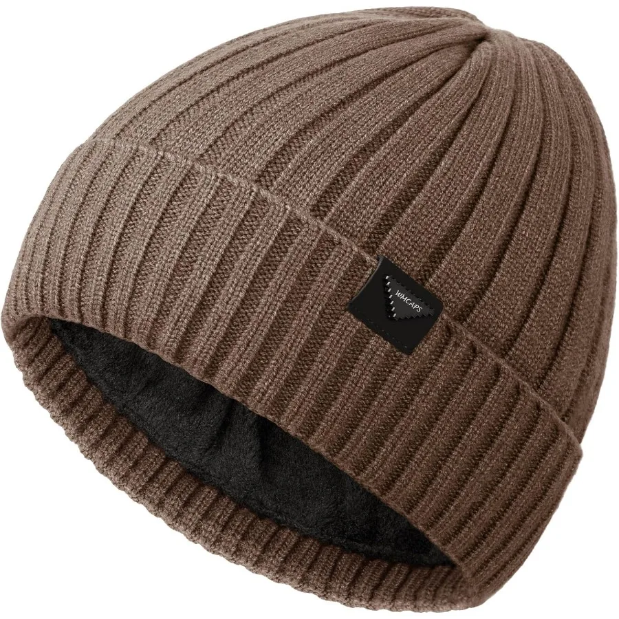 

Wmcaps Winter Beanie Knitted Hats for Men Women Fleece Lined Beanie Warm Stocking Cap Soft Warm Ski Hats Unisex