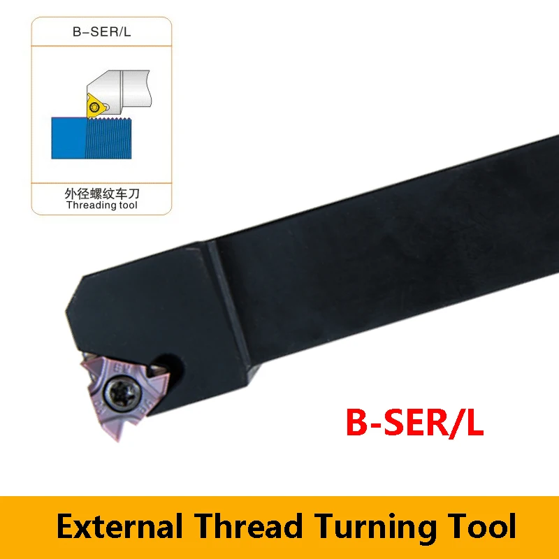 

LIHAOPING External Thread Turning Tool B-SER B-SER1212H16 B-SER1616H16 B-SER2020K16 B-SER2525M16 CNC Lathe Machining Cutter 16ER