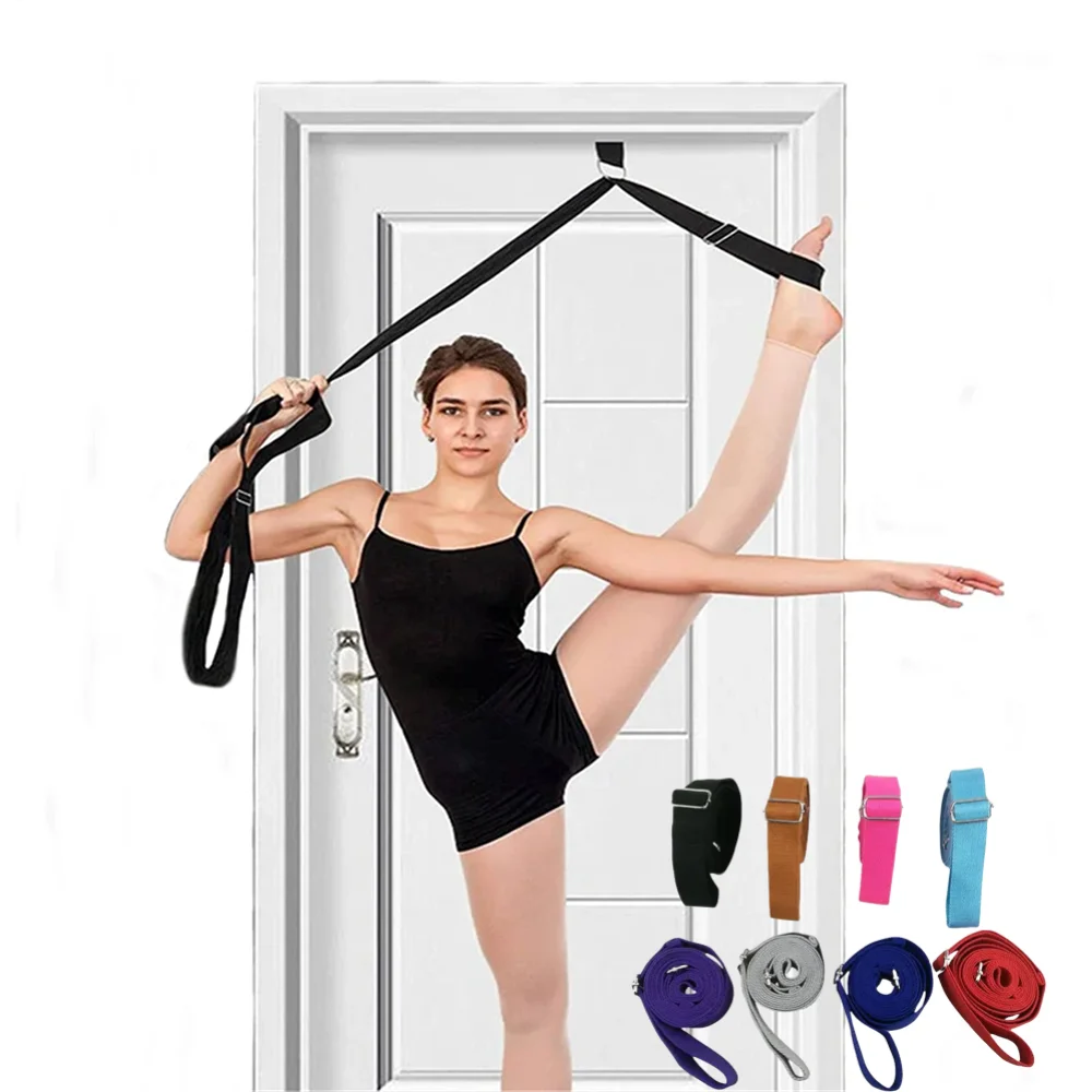 1 PC Door Flexibility Stretching Leg Stretcher Strap Adjustable Sports Yoga Ballet Band Exercise Soft Leg Belt for Gymnastics be