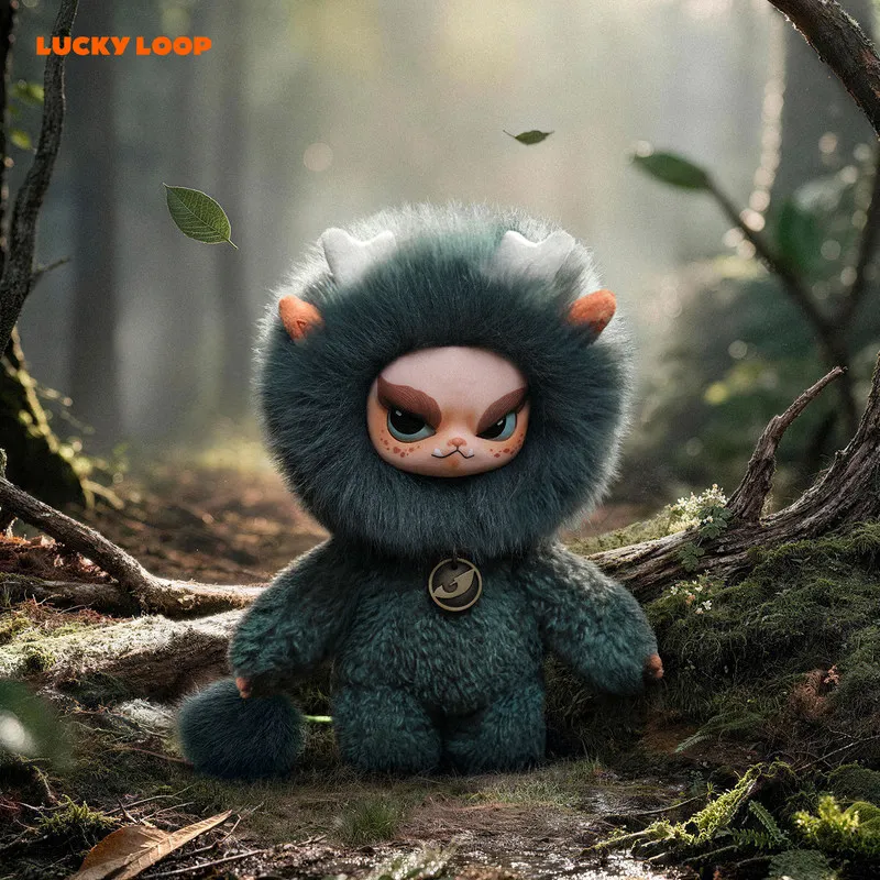 New Lucky Loop Qilin Doll Blind Box Cute Animal Plush Keychain Pendant Collectible Figure For Bag Decoration Adult Hobby Gift - view 3