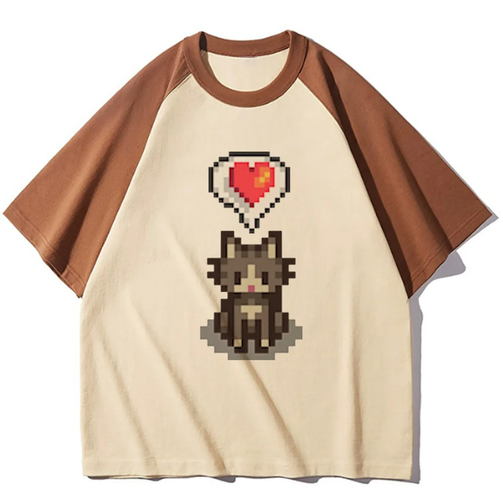 Stardew Valley t shirt dziewczyna oddychająca Grunge estetyczna damska Y2k kolorowa koszulka pastelowa hip hop Y2k anime kobiety estetyczne