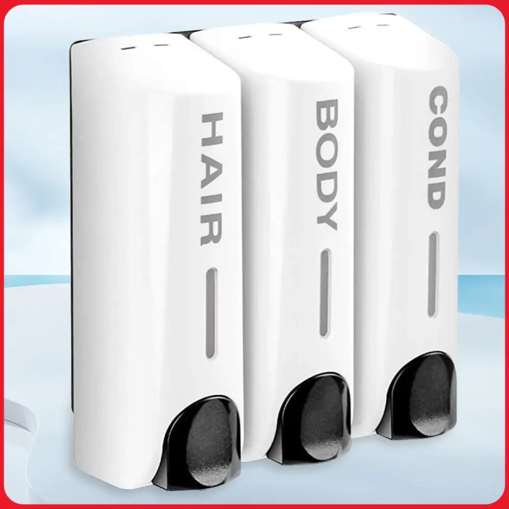 

Тройной дозатор для шампуня и лосьона для душа и ванны, 350 мл, многофункциональный, настенный, термостойкий, большой емкости