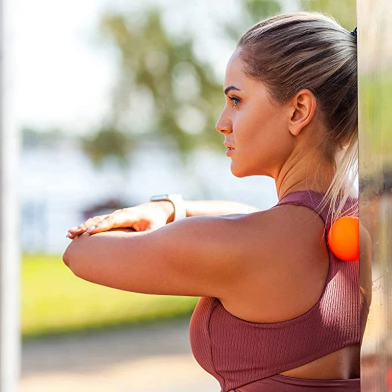 Bola de masaje Fascia de Lacrosse, 6,3 cm, para Yoga, relajación muscular, alivio del dolor, portátil, para fisioterapia, ejercitador de mandíbula