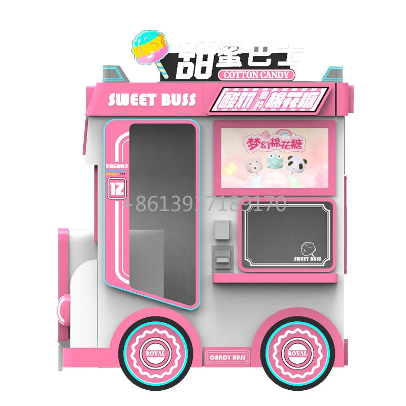 Cotton Candy Vending Scooter Praline Candy Floss Vendor Machine Maker