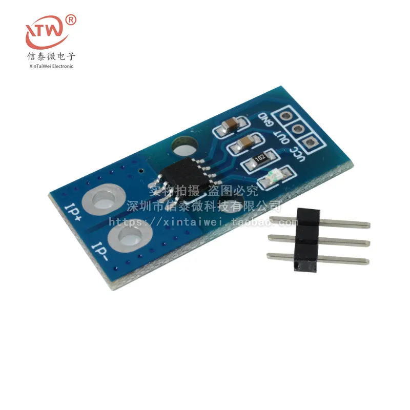 Acs724 Hall Módulo Sensor Corrente Elétrica DC AC 40A 50A Faixa Placa Detecção Atual