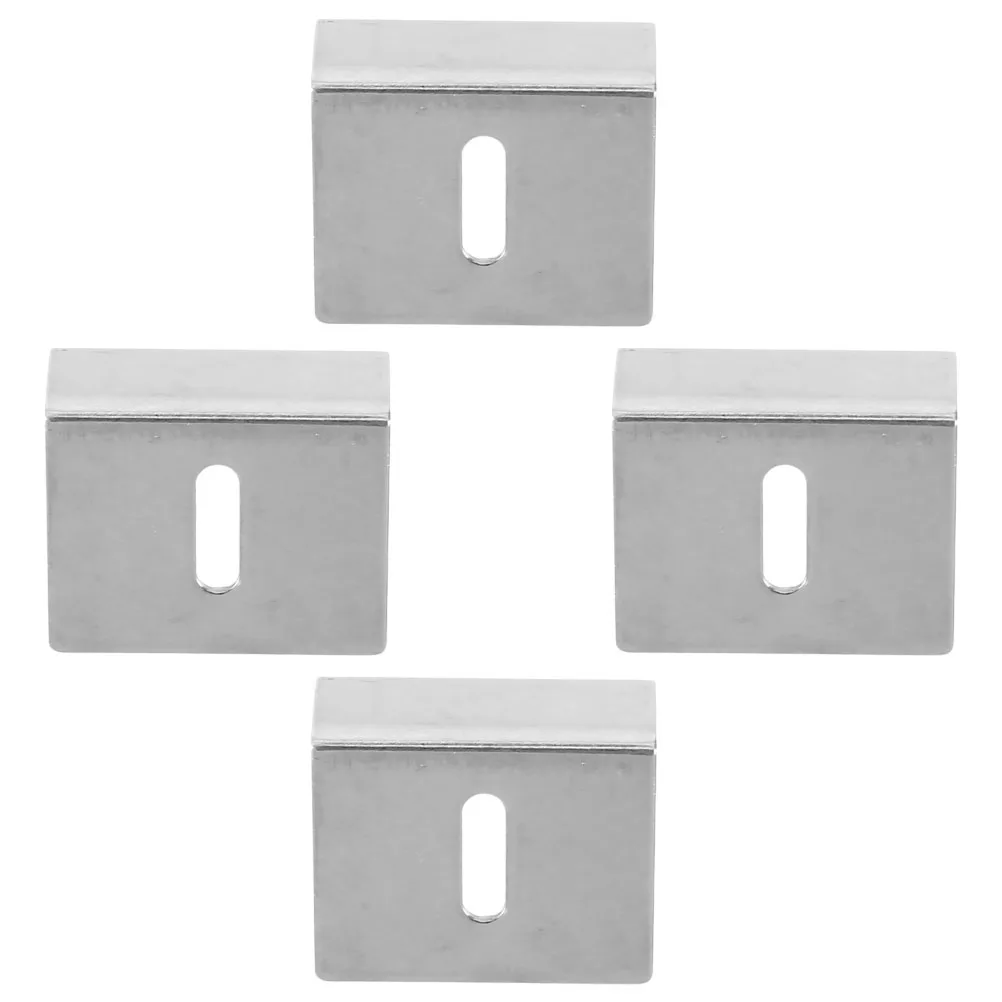 

4 Pcs Mirror Holder Door Hanger Frameless Clips Brackets Heavy Duty Mounting Hardware Metal Wall Accessories with Screws