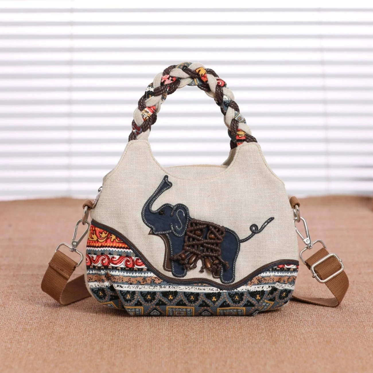 Ethnic Style Retro Literature Handheld One Shoulder Crossbody Canvas Women's Lightweight Commuter New Fabric Women's Bag Bag