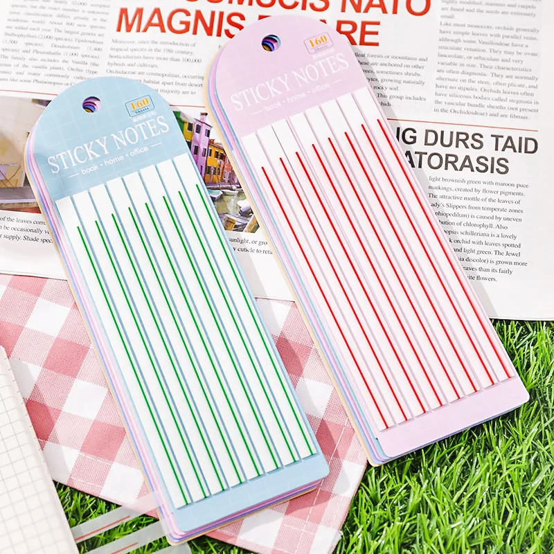 Ultra-Slim Sticky Note Transparent Color Index Sticker Student Stationery Ultra-Thin Bookmark Reading Mark Crafting Supplies