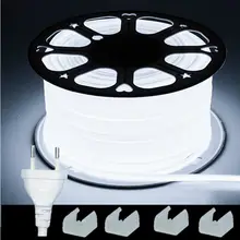 Tira de luces LED COB, interruptor de 220V/enchufe europeo regulable, 288LEDs/m, 3000k, 6000k RA90, cinta LED FOB para jardín al aire libre, iluminación para dormitorio y cocina