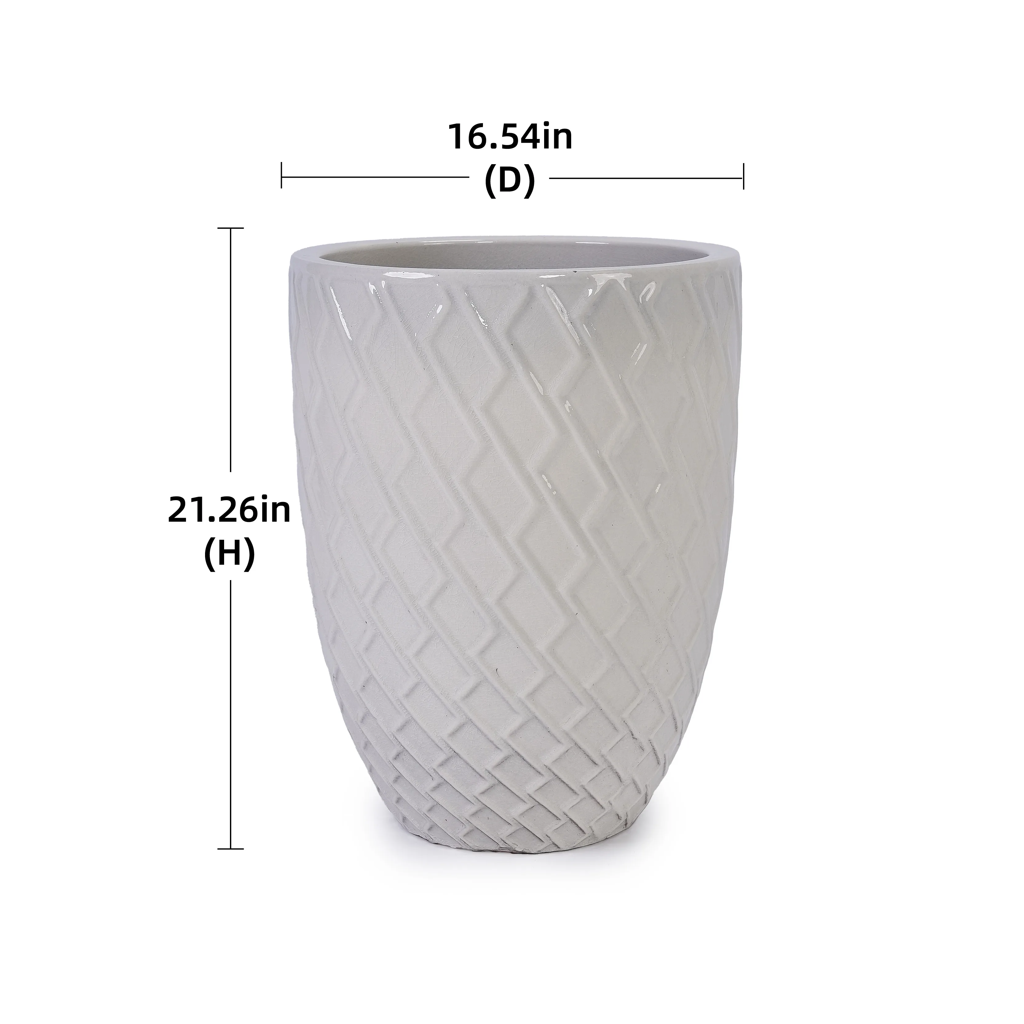 

Built Ceramic Drainage Drainage hole Finish Hole Indoor Outdoor Stylish Use Ceramic Flowerpot, Modern Planter for Patio, Garden,