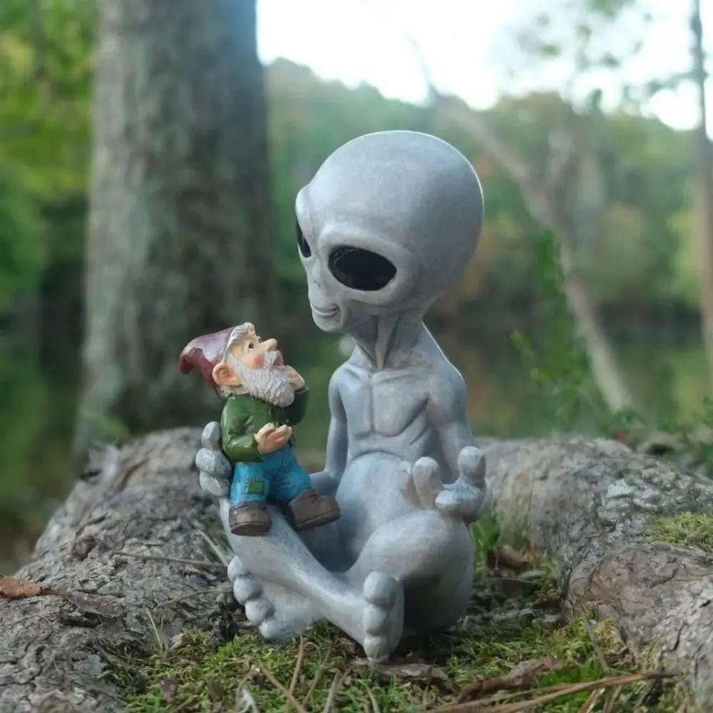 

For Bedroom Decoration Garden Decoration Outdoor Space Home Alien Gnome Figurine Garden Figurine Alien Statue Alien Miniatures