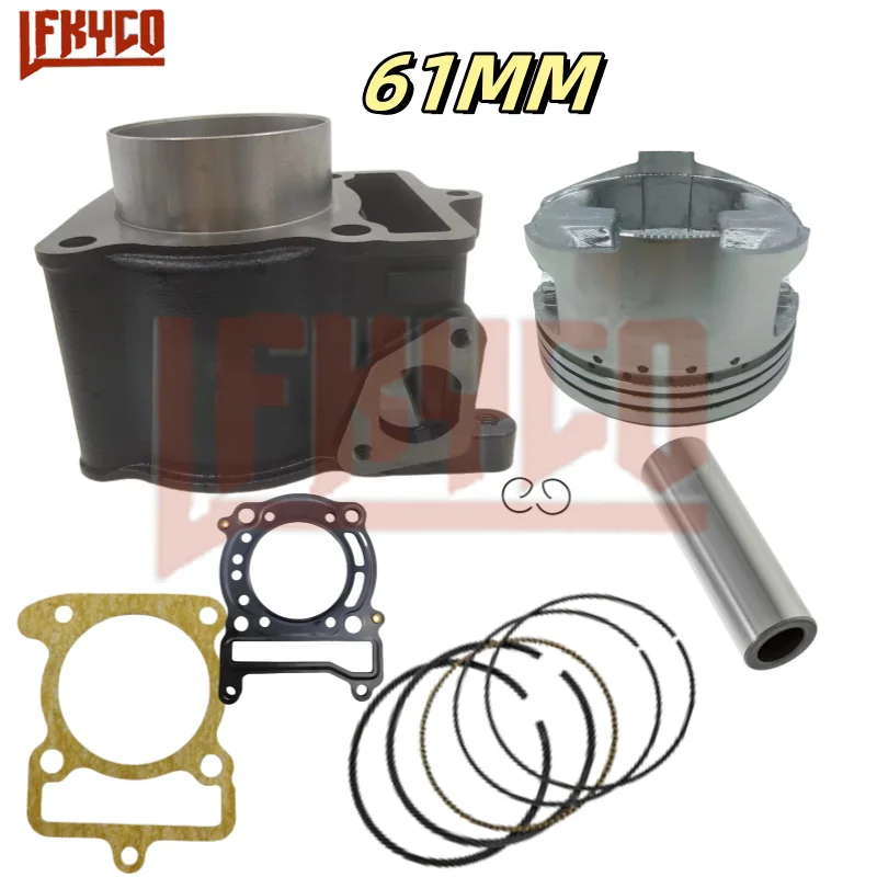 61mm Big Bore Cylinder Piston Ring Kit for MAJESTY125 SMAX125 YP125 ZF125T Tuning Racing Set Smax Majesty 125 Engine Accessories