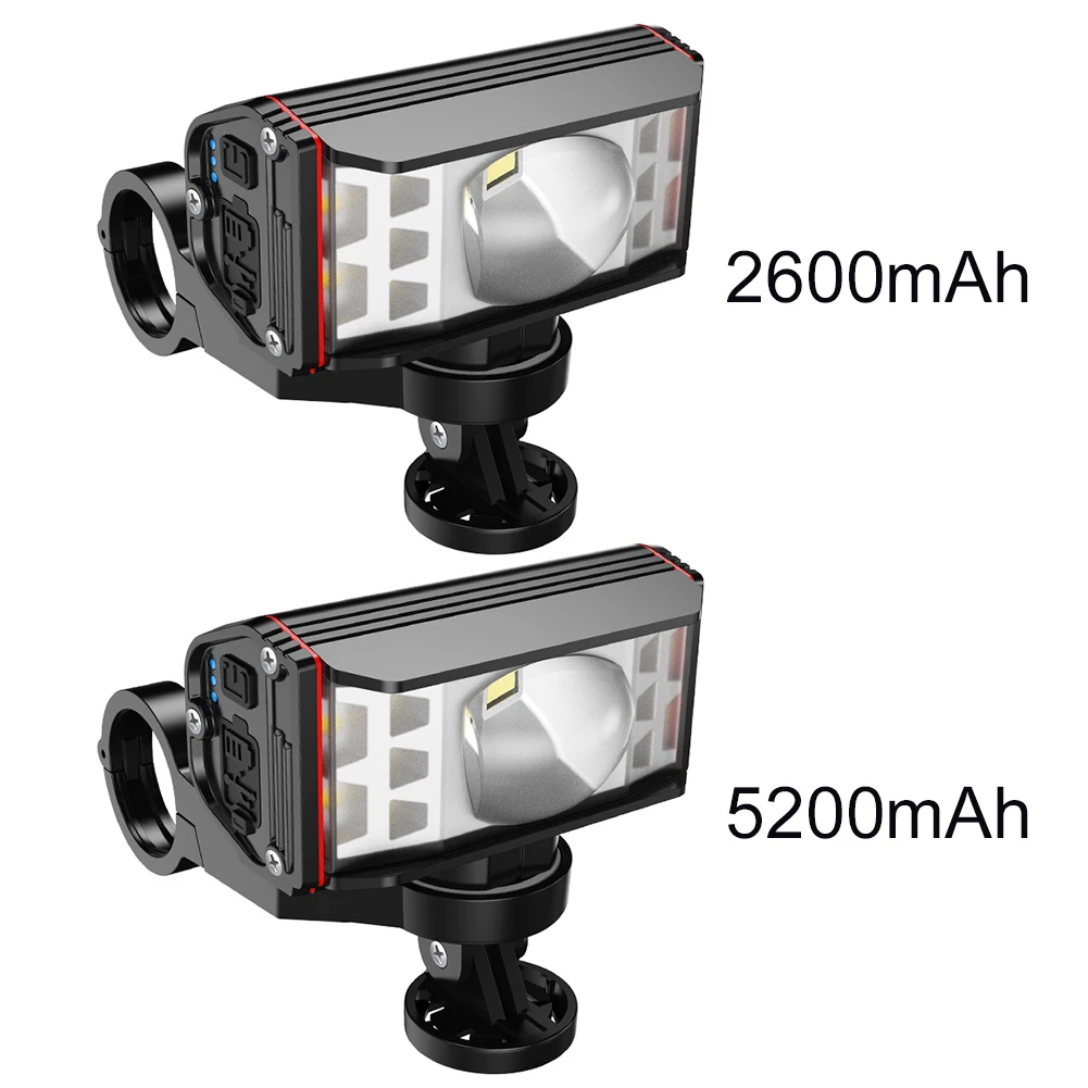 LED Bicycle Front Light USB Rechargeable Bike Handlebar Flashlight Waterproof MTB Mountain Bike Lamp for Night Riding