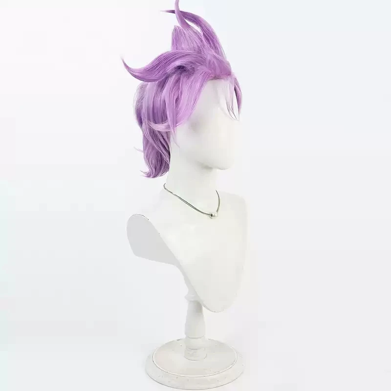 Anime To be Hero X DRAGON BOY Cosplay peluca corta púrpura pelo sintético resistente al calor mujeres hombres carnaval juego de rol Cos Accesorios