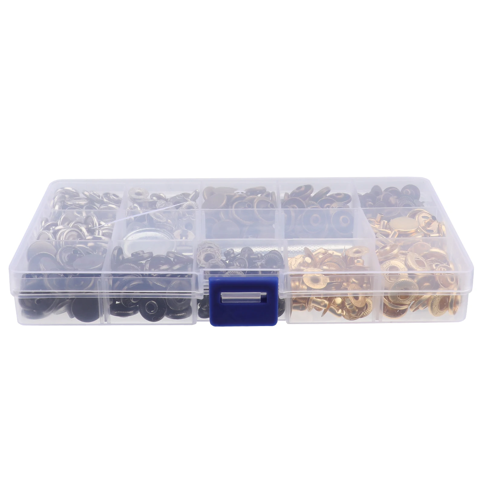 

DIY Button Repair Kit Clothes Accessories Bag Decor Black Replacement Alloy Storage Box Wide Uses Clothes Bags Crafts