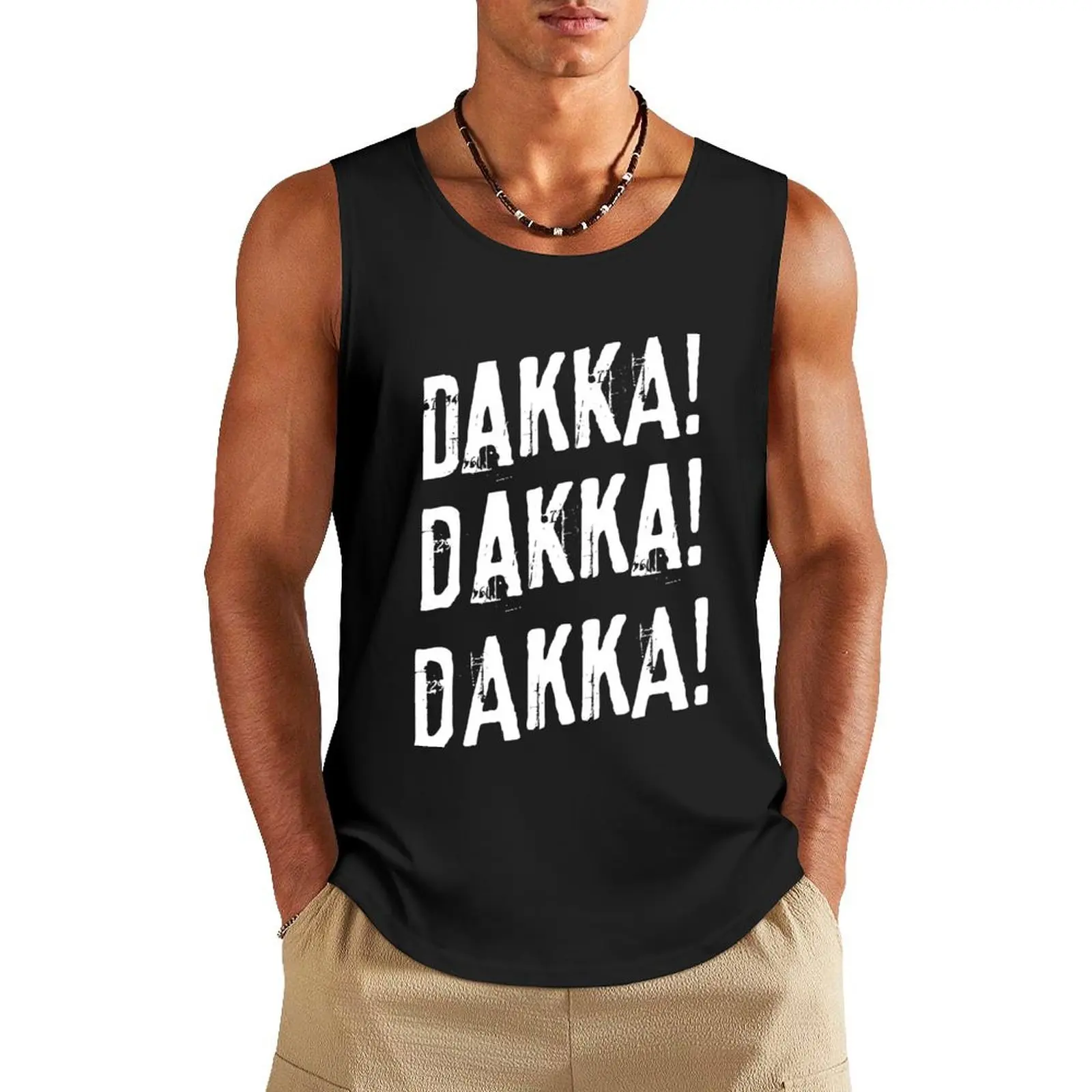 Orks Dakka Dakka Dakka Quotes Tank Top basketball clothing Male clothes tops gym shirt men