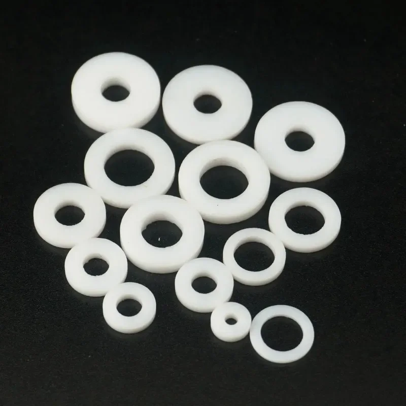 

50pcs Sizes O/D 8mm-18mm I/D 3mm-10mm Thick 2mm 3mm 4mm PTFE Flat Washer Gasket Spacer Sealing For Pressure Gage