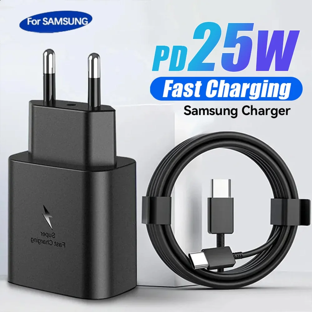 Samsung Galaxy A12 A13 A14 A23 F12 F14 A90 S10 5G Super Fast Charger 25W USB C PD Wall Power Adapter For Galaxy Note 10+ 20Ultra