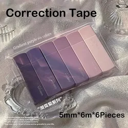 QIANKONG 6pcs/pack 5mm*6m Cute Correction Tape Student Error Eraser Tape Pen-type School Office Supplies Creative Stationery