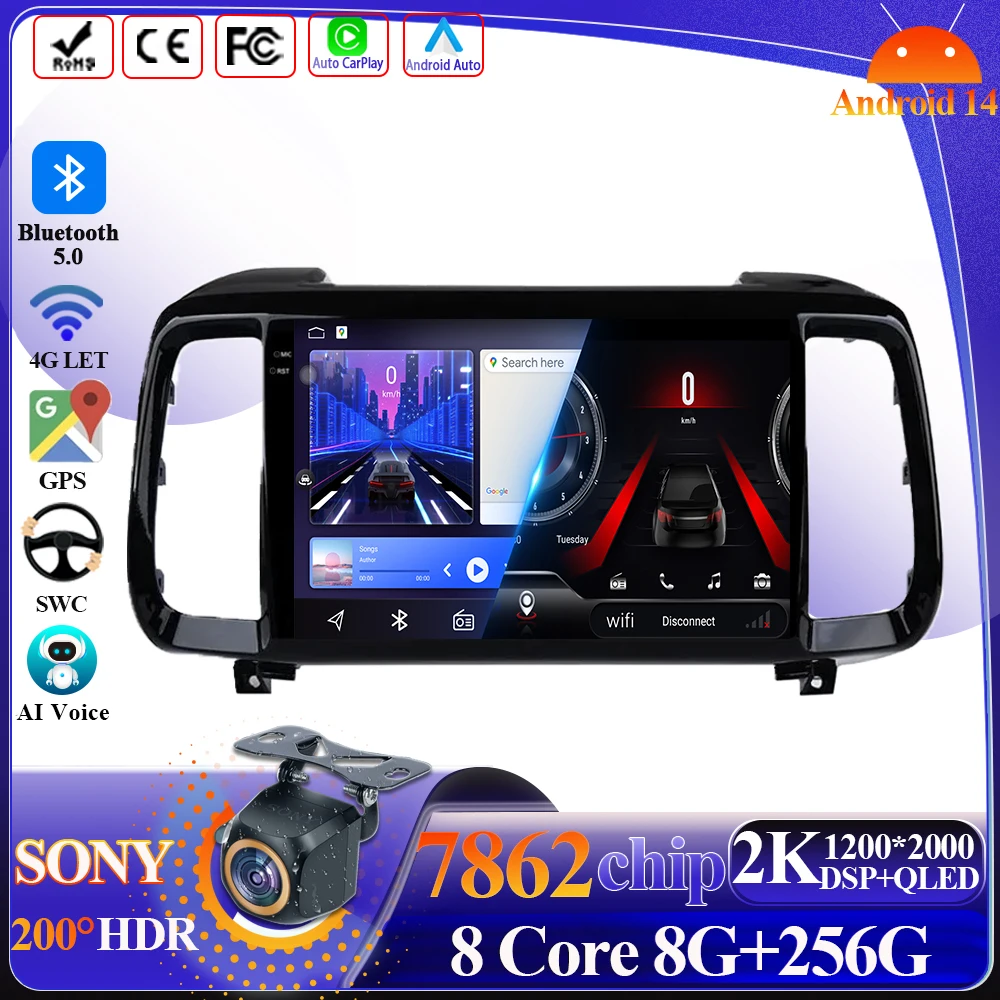 

8 ядер Android 14 для Hyundai Tucson 2 LM IX35 2018 беспроводной Carplay Автомобильный мультимедийный плеер GPS 5G Wifi Bluetooth сенсорный дисплей