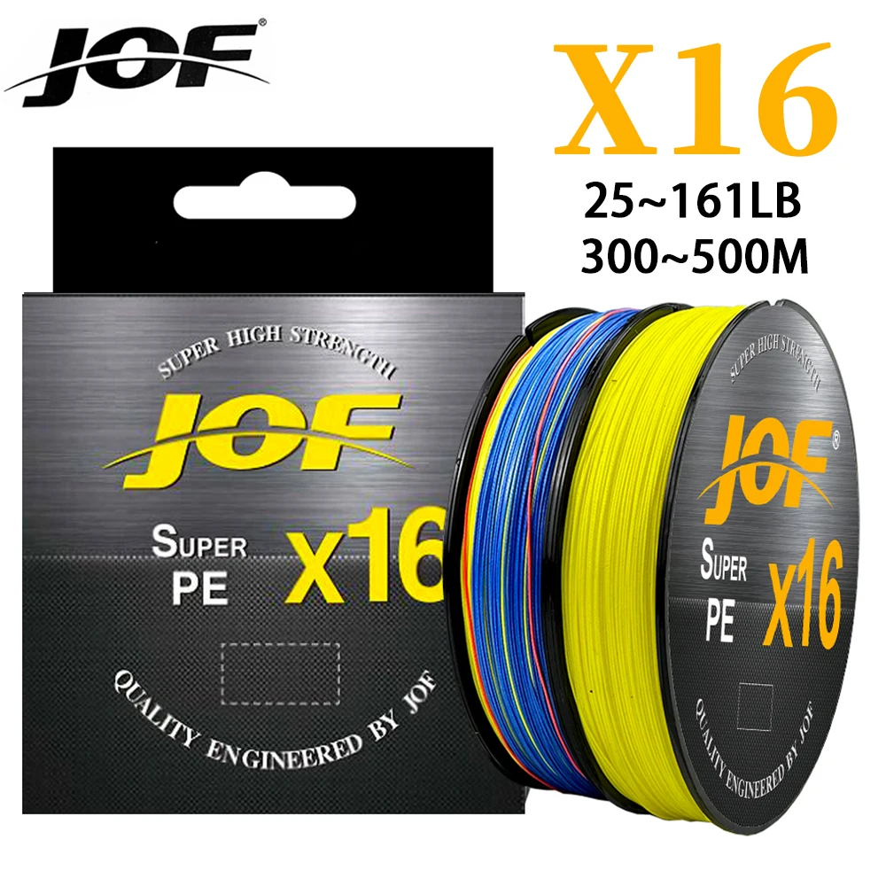 

JOF Новая леска X16, 300 м/500 м, морская вода, полиэтиленовая гладкая, 16 нитей, мультифиламентные лески 25, 40, 80, 100, 125, 140 160 фунтов, 0,16 мм-0,7 мм