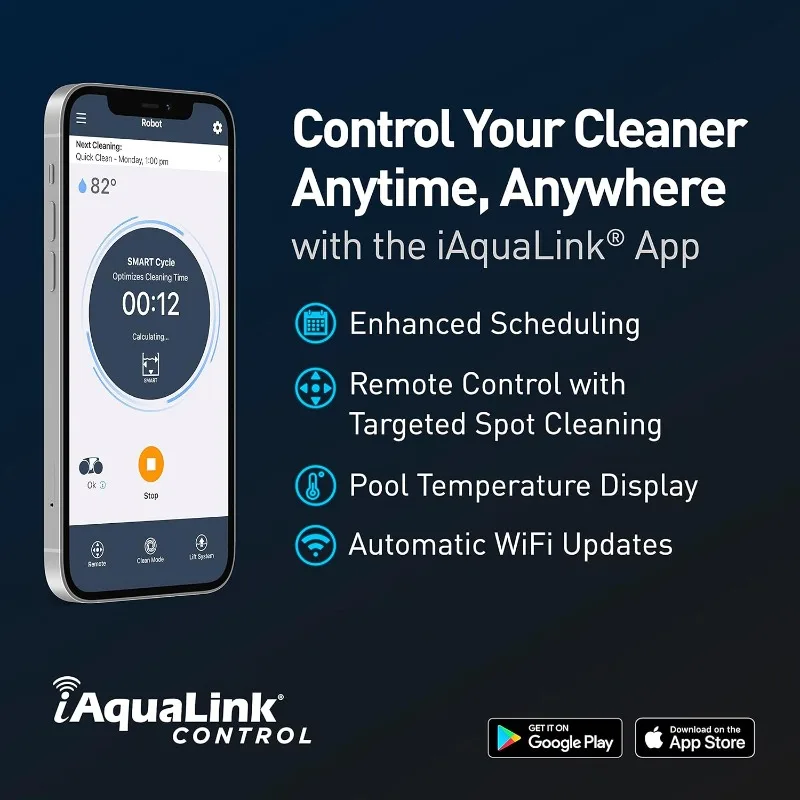 Polaris VRX iQ+ Smart Robotic Pool Cleaner with iAquaLink Control, Extra Long 70' Cable w/Tangle reducing Swivel