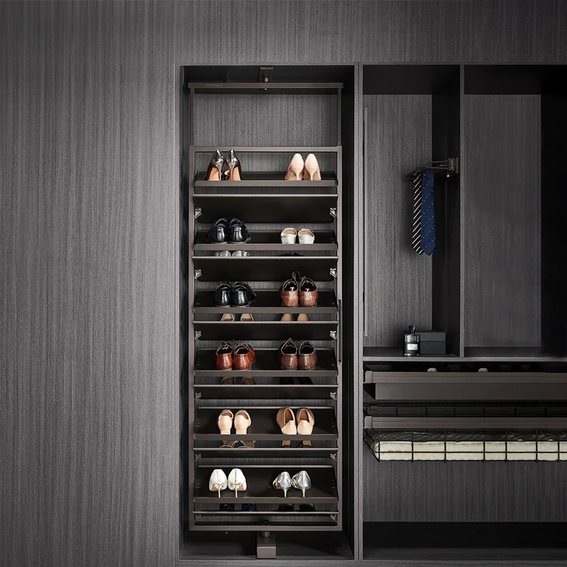 Unihopper Wardrobe Modern 360 Revolving Shoe Rack Storage Organizer Cabinet Display Metal Rotating Shoe Rack