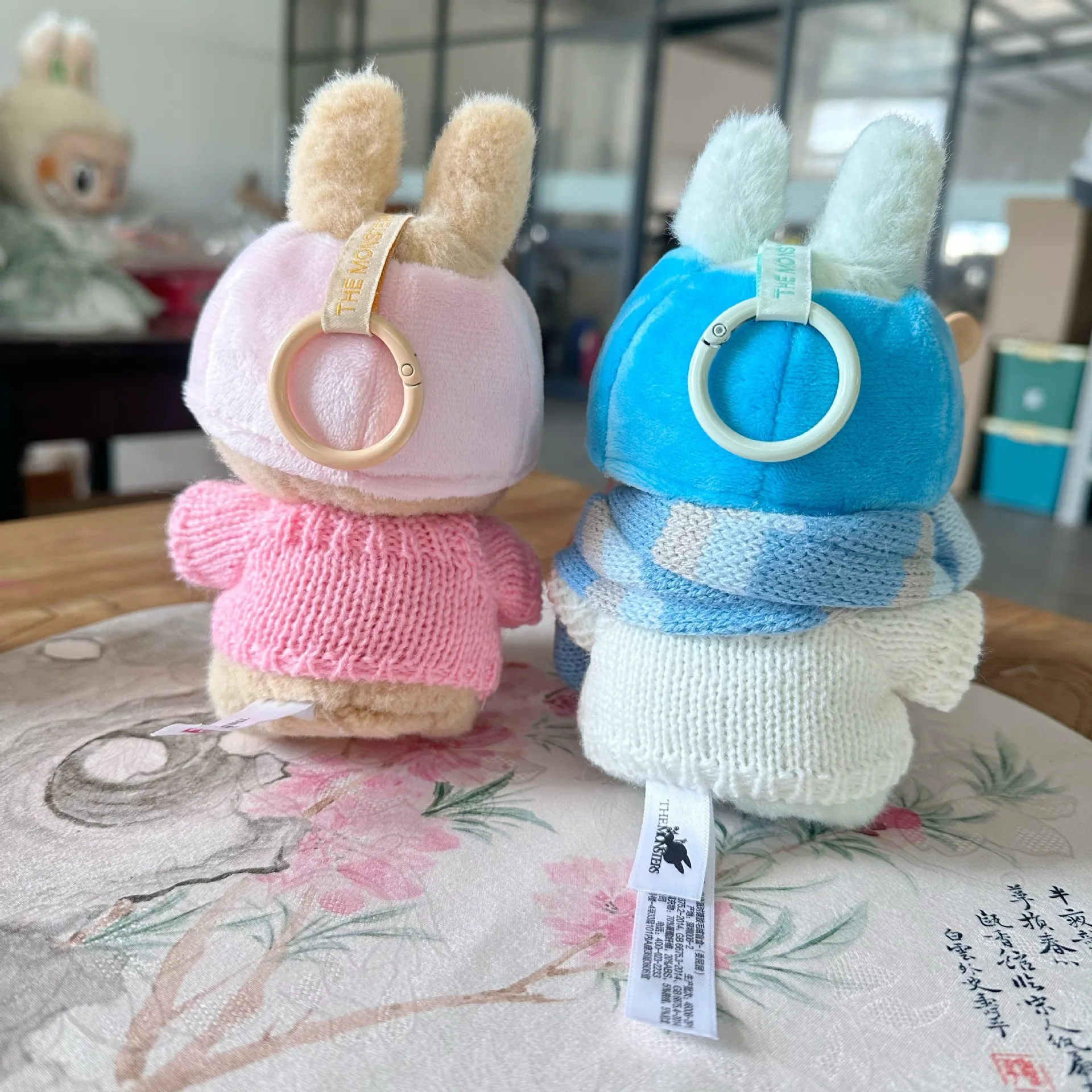 17cm Labubu Dolls Clothing Christmas Scarf Cute Mini Plush Doll\'s Clothes Outfit Accessories For The Monster Sweater Hat ES06K