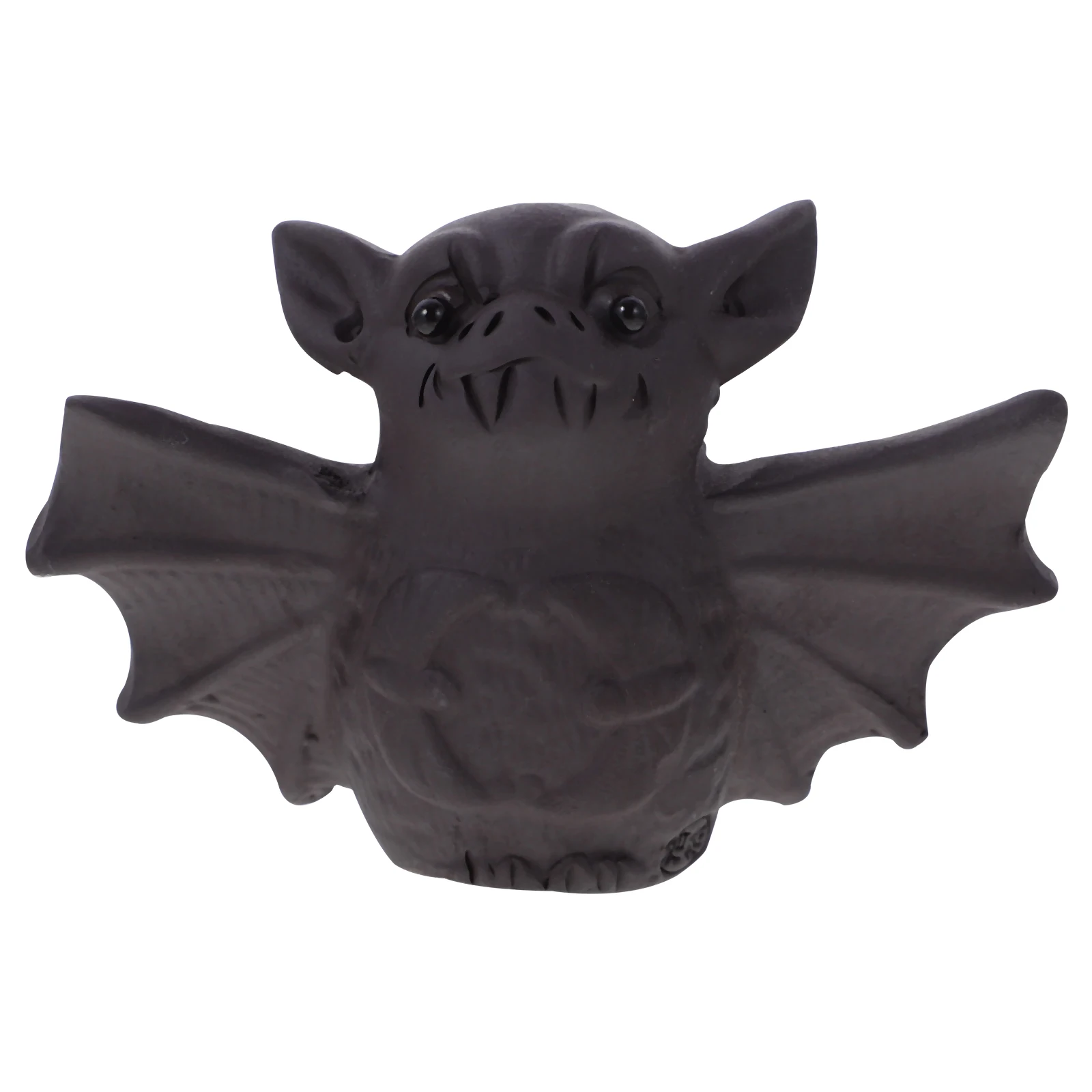 

1Pcs Chinese Yixing Bat Tea Pet Zisha Fengshui Home Office Decoration Ceramic Bat Statue Tea Pet Hand Carved Figurine