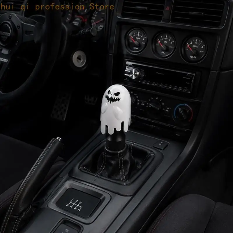 Auto-Schaltknauf mit Spirit-Figuren-Design, weiß-schwarzem Gewinde-Dekorgriff und strukturierter Basis für Konsolen-Styling H8WE – Detail 5