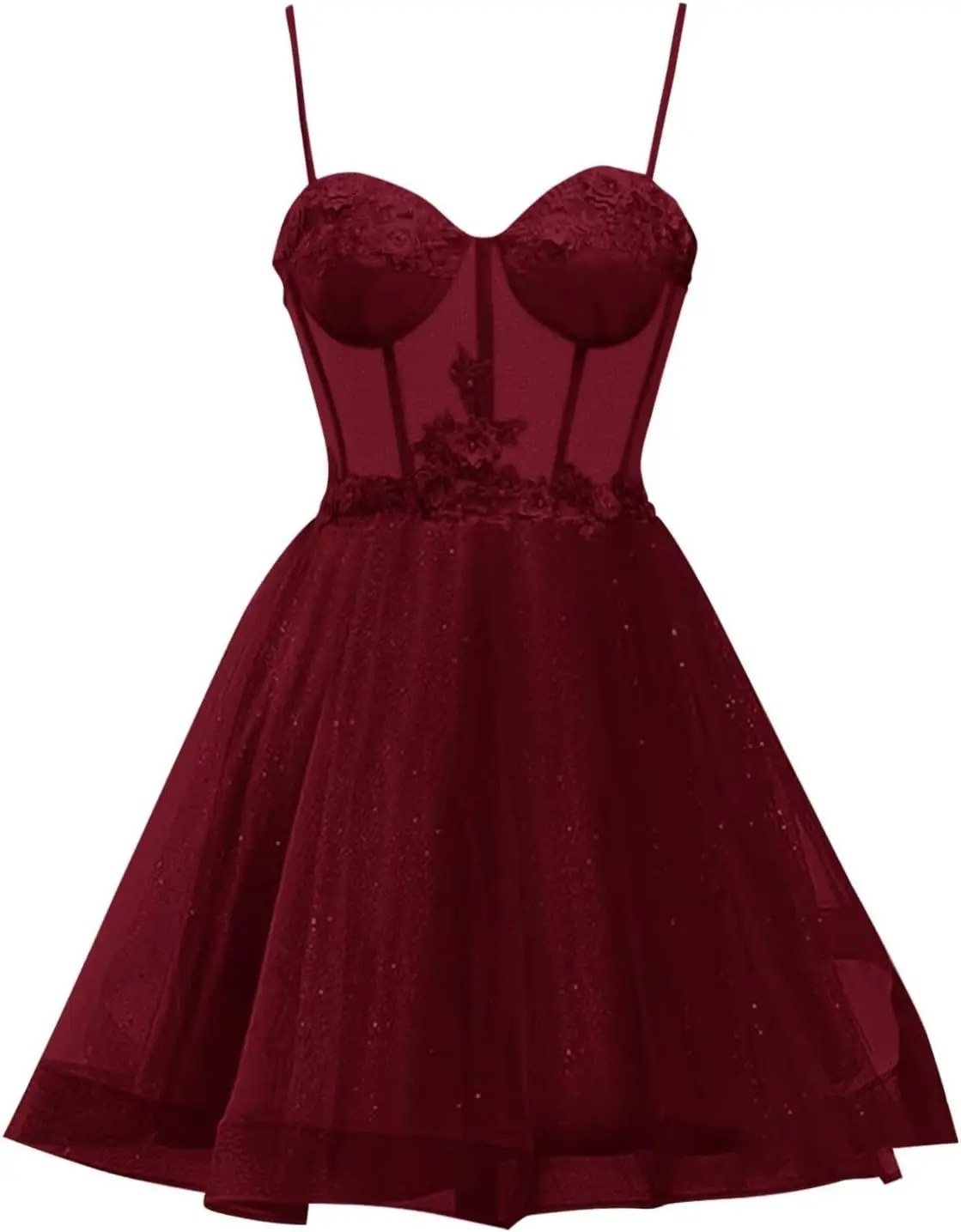 Glanzende chiffon terug naar schooljurk 3D bloemen korte baljurk A-lijn Quinceanera DAMA jurk, verjaardagsfeestje cocktail baljurk