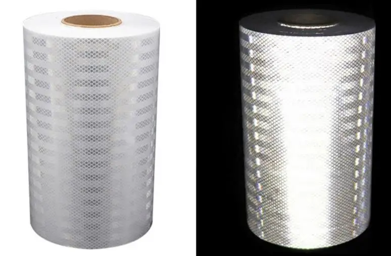 5 / 10 / 15 / 20cm Breiter Weißer Gelber Roter Blauer Reflektorstreifen Auto-Dekorationsaufkleber Reflektorband Antikollisions-Warnzeichen – Detail 12
