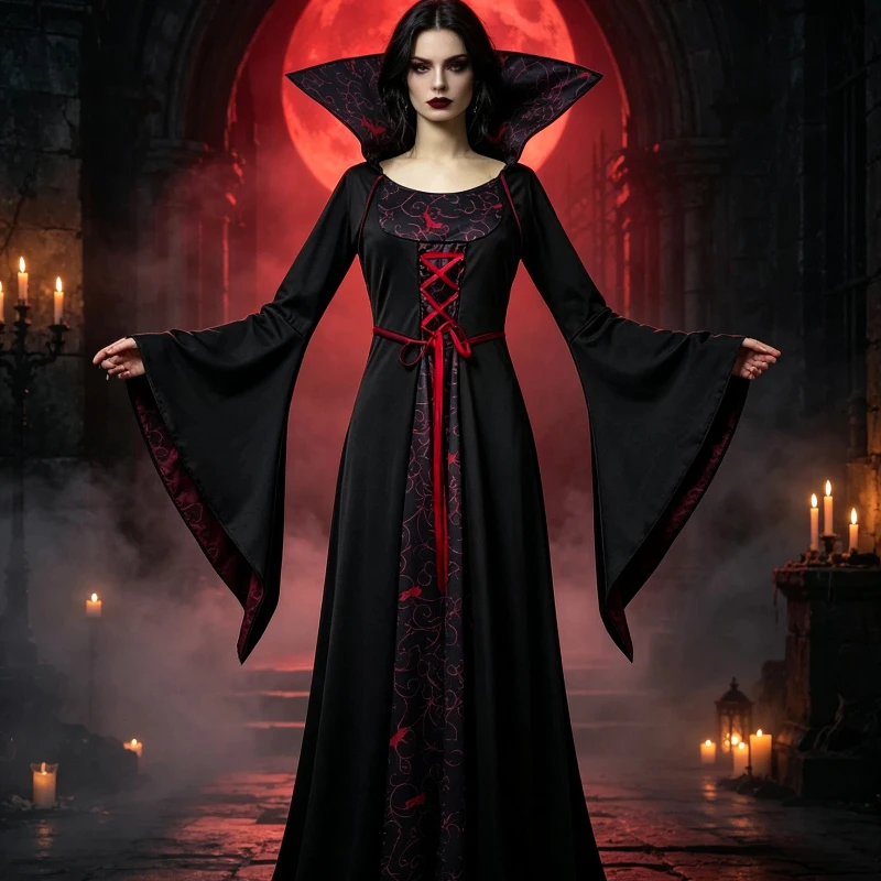 Robe Reine Vampire Gothique – photo 4