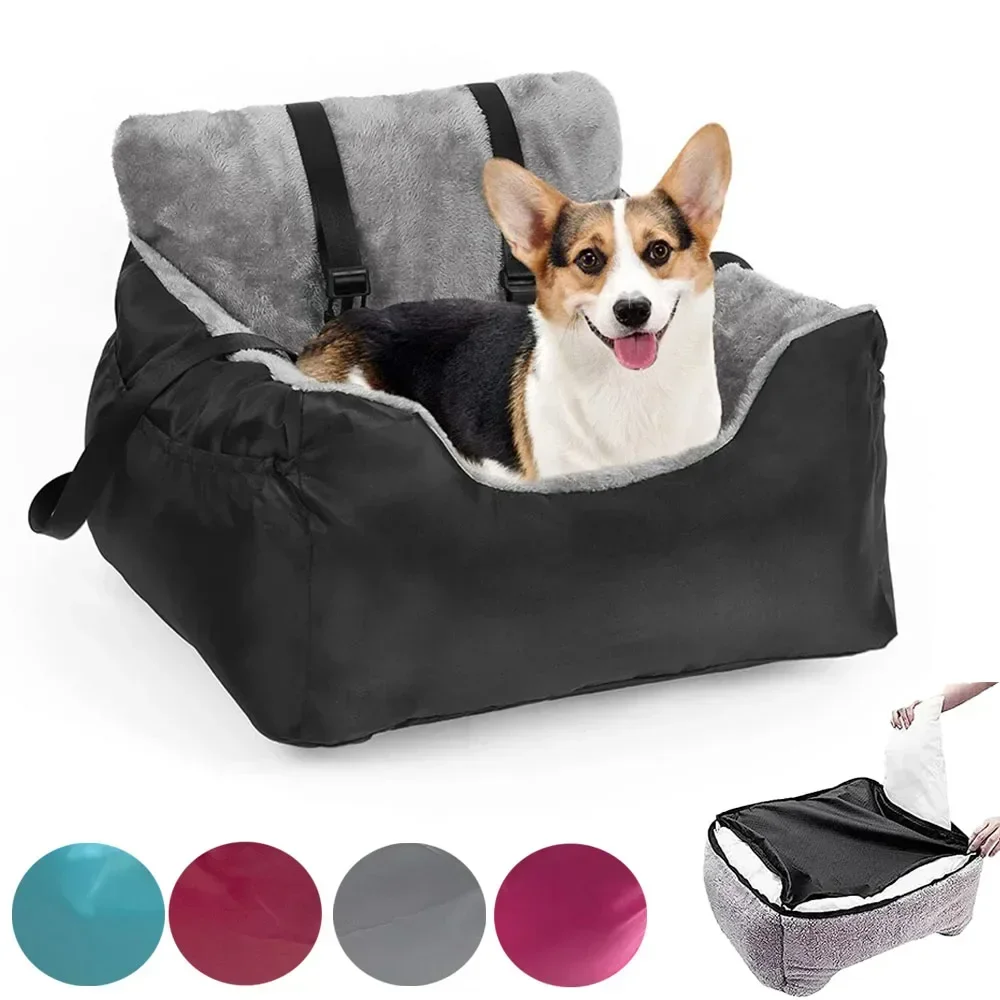 

1PC Pet Car Seat Car Kennel Cushion Removable Dog Outing Travel Soft and Comfortable Seat Cushion Machine Washable Pet Dog Bed