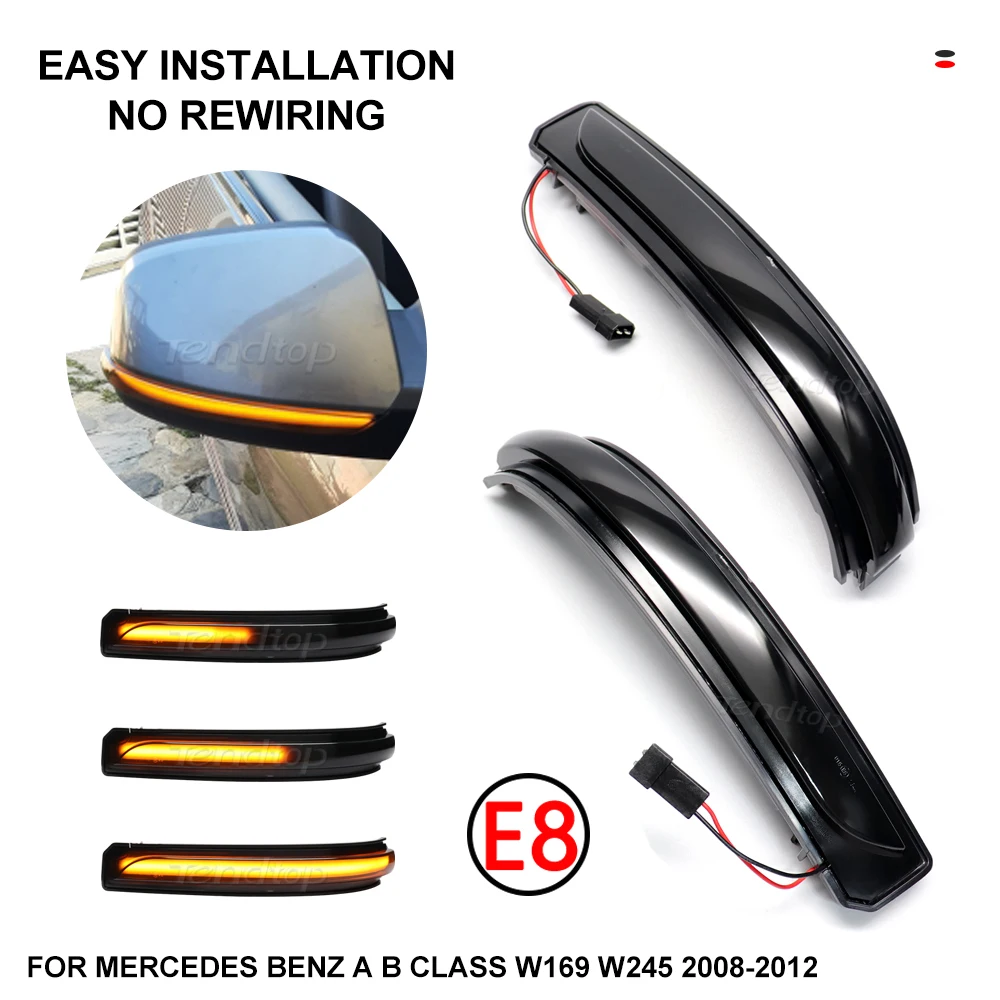 Автомобильное боковое зеркало заднего вида, динамические указатели поворота, световой индикатор для Mercedes Benz B Class W245 05/2008-2011, модель подтяжки лица