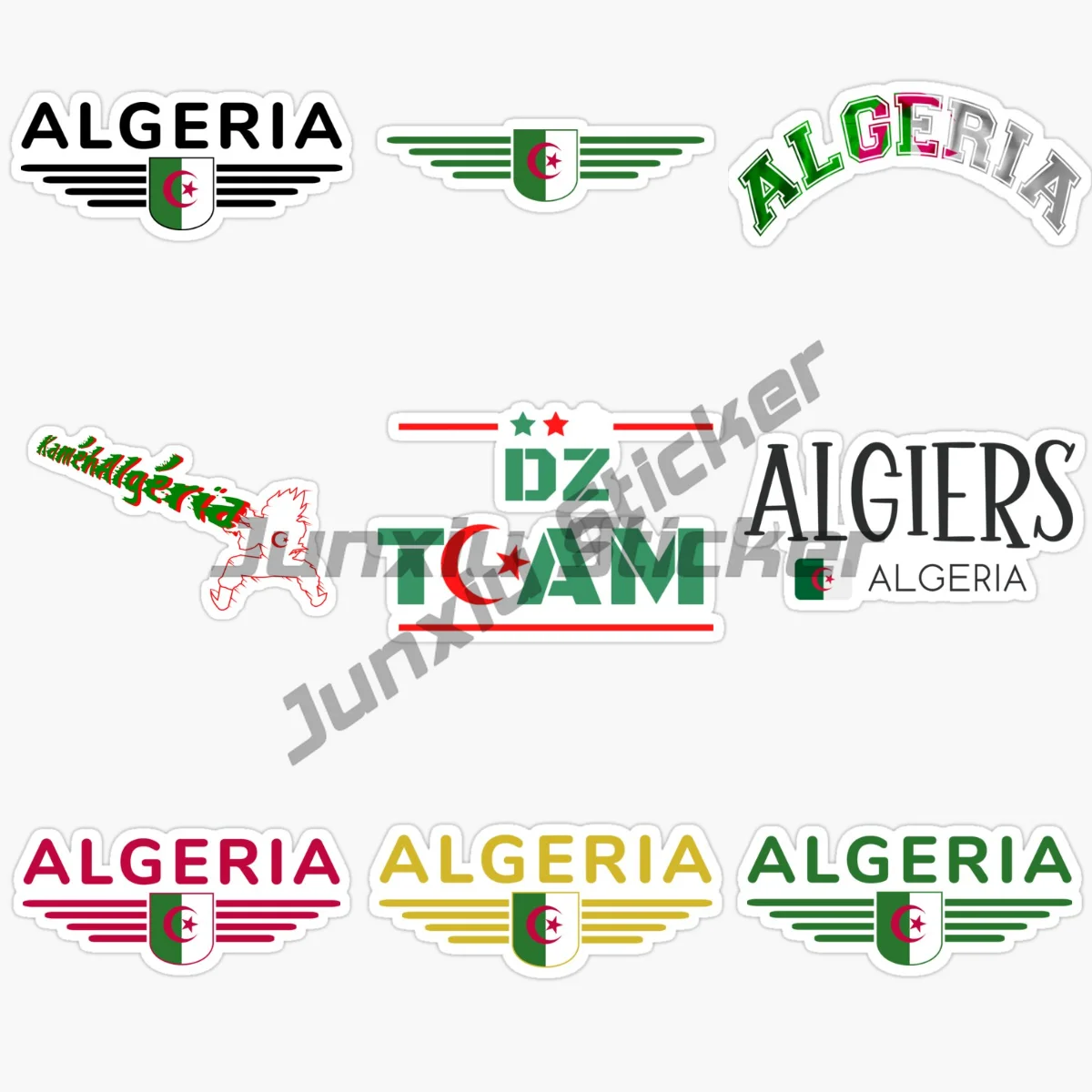 

Карта ALGERIA, национальный флаг и эмблема, виниловая самоклеящаяся наклейка для автомобиля, бампер, окно, мотоциклетный шлем, наклейка из ПВХ