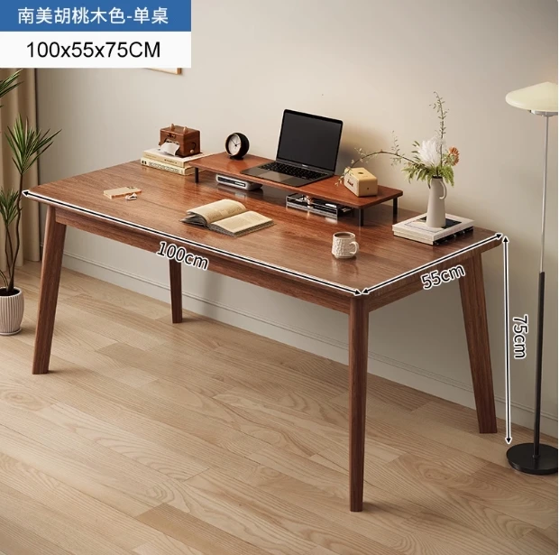 

Long table against the wall Narrow table Rectangle desk Double desk Household computer desk Solid wood leg workbench