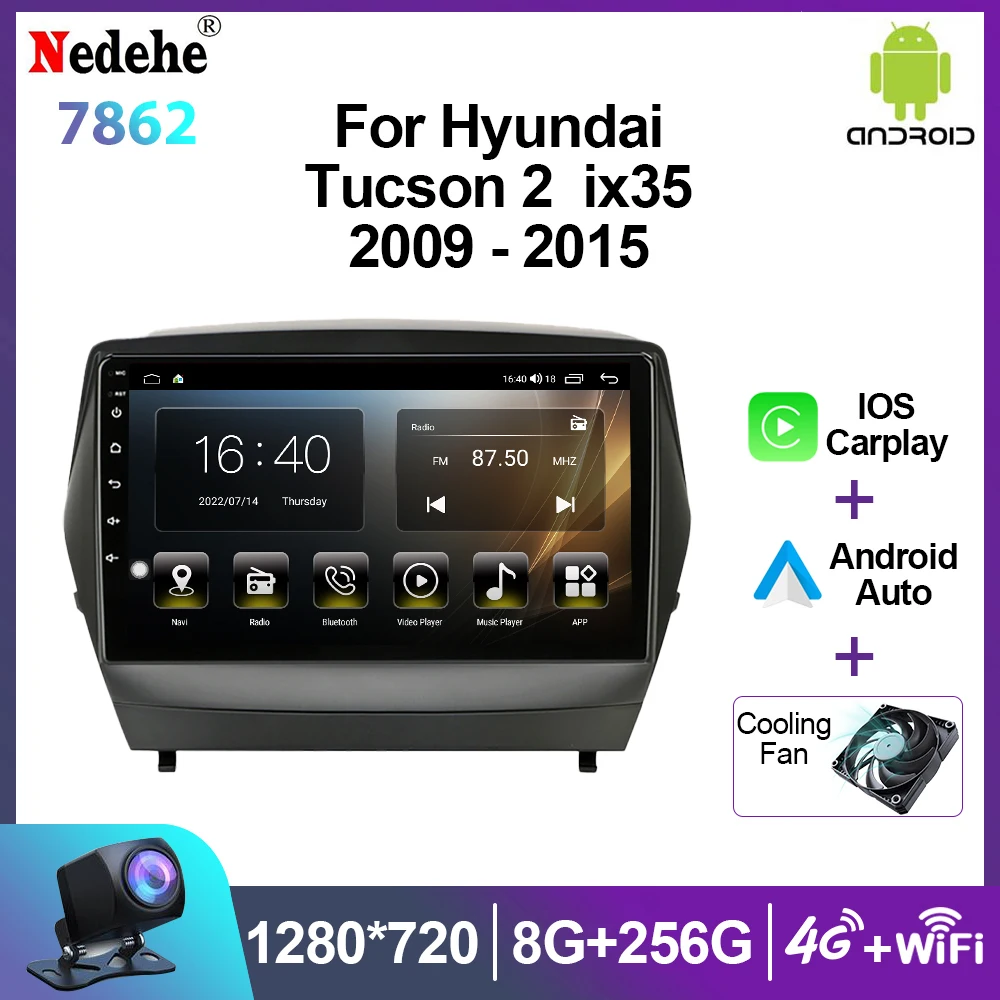 

2 Din Car Radio 8G 128G Android Carplay Multimedia Player For Hyundai Tucson 2 IX35 2009 - 2015 Autoradio 2din Stereo GPS Wifi