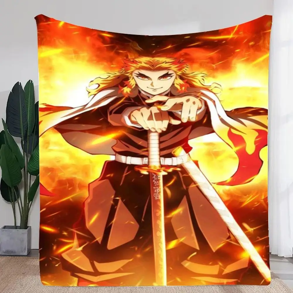 Anime Character with Fiery Energy Blanket - Dynamic Design Featuring Confident Anime Hero with Long Blonde Hair and Sword Surrou