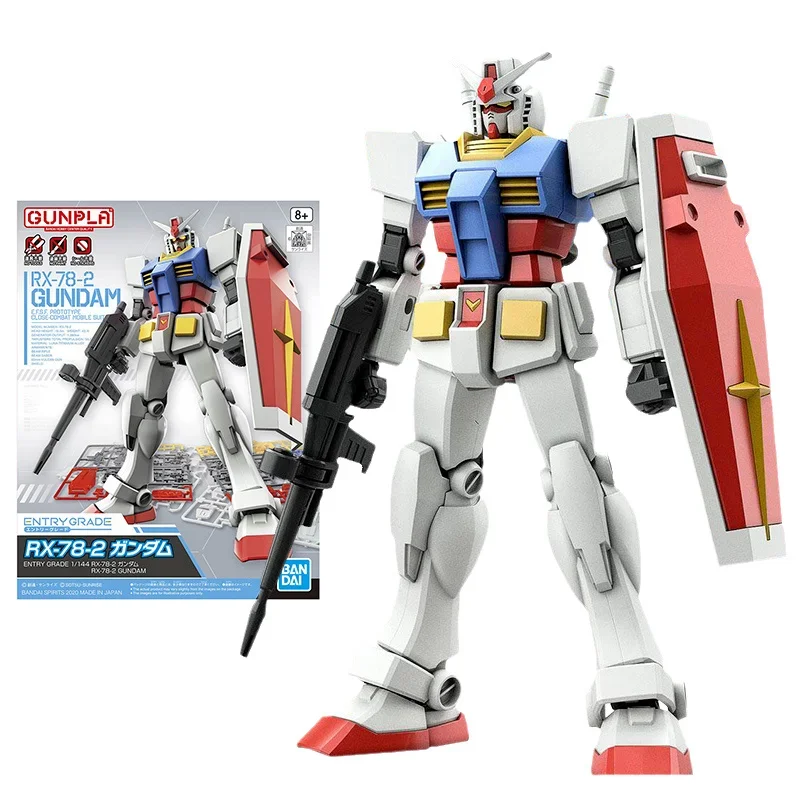 Bandai Gundam Model Kit Anime Figure EG 1/144 RX-78-2 White Devil Gundam Genuine Gunpla Anime Action Figure Action Toy Figure