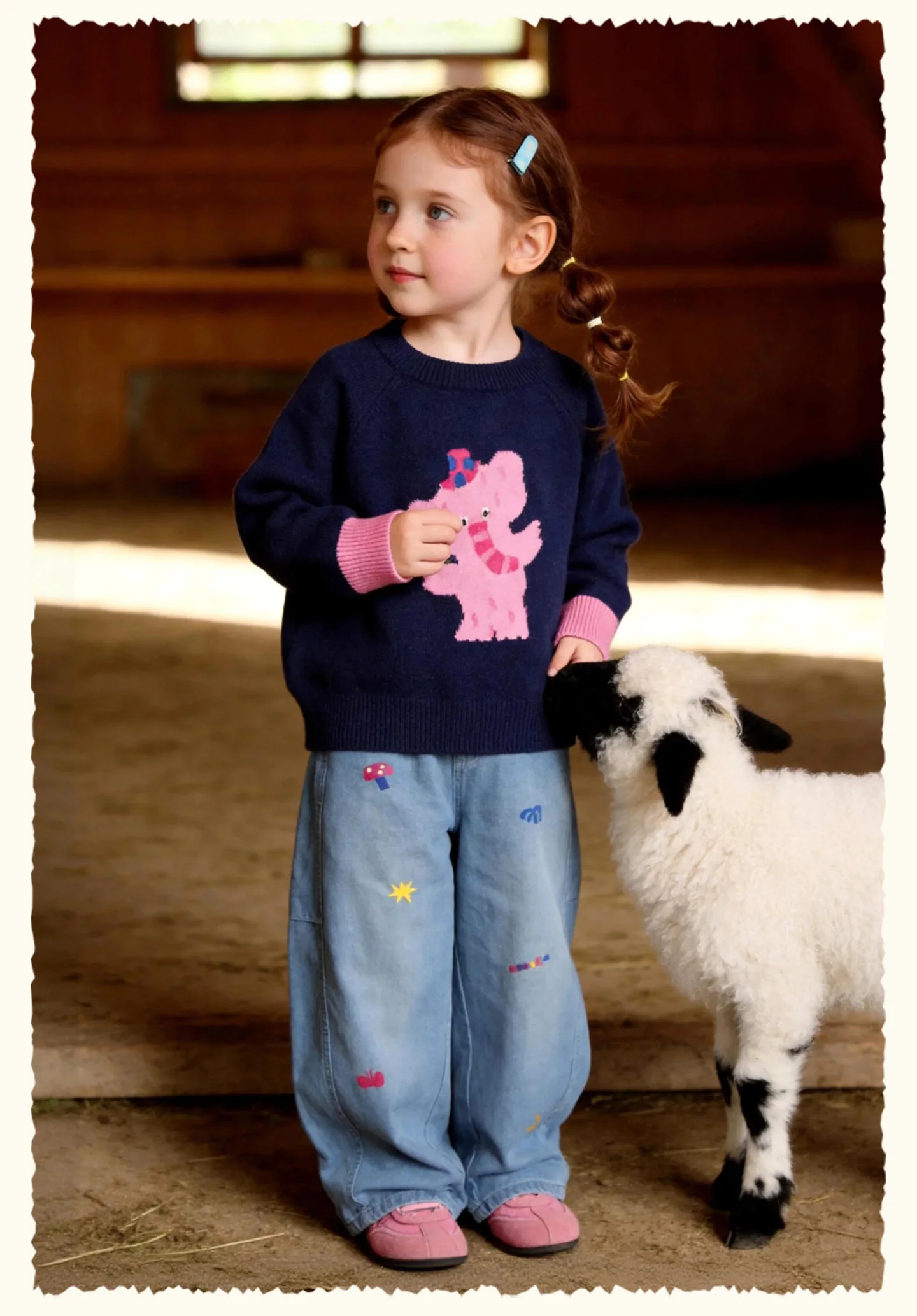 Amila 2026 Herbst Neuer Kinderpullover aus Wolle mit Raglanärmeln, Cartoon-Motiv mit niedlichen Haustieren, modisch, lässig, bequem, für den täglichen Gebrauch, Langarm-Oberteil – Detail 14