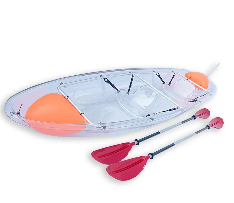 

Wholesale New Trends 2 Persons PC Crystal Glass See Through Clear Bottom Transparent kayak With Popular Price