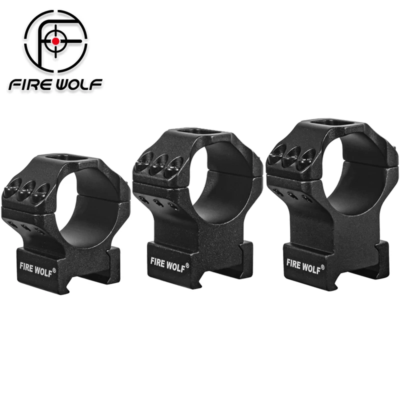 

FIRE WOLF 30mm Scope Rings Low/Middle/High Profile 20mm Picatinny Weaver Rail Mount