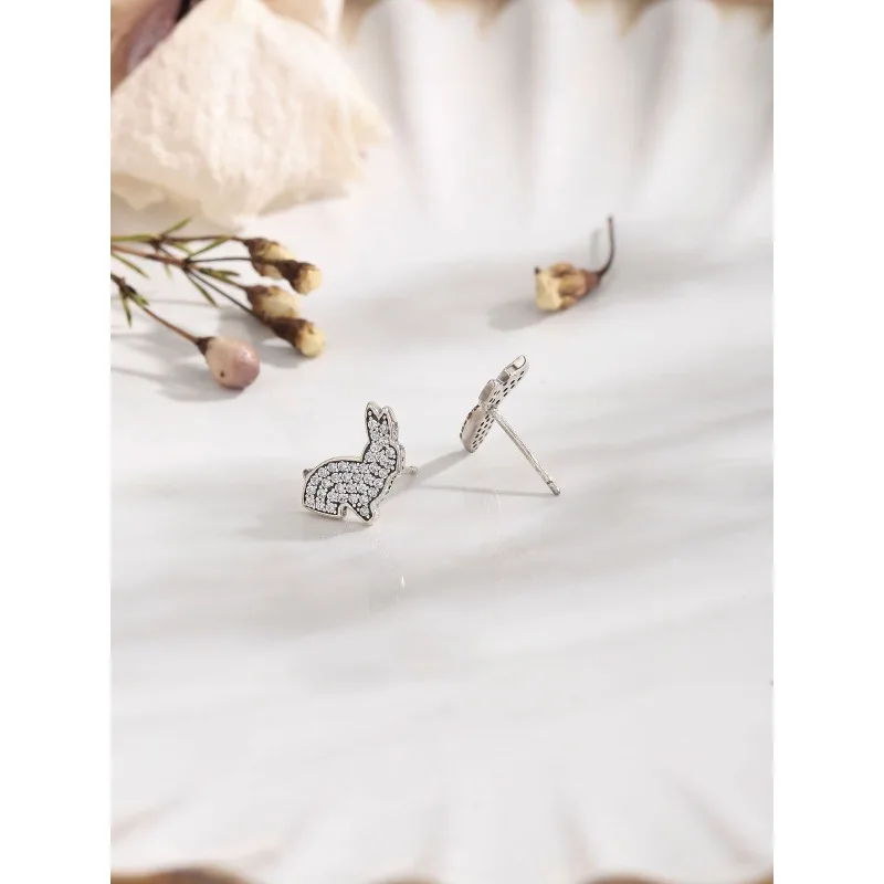 

Rabbit Radish Shape Female S925 Sterling Silver New Trend Creative Accessories
