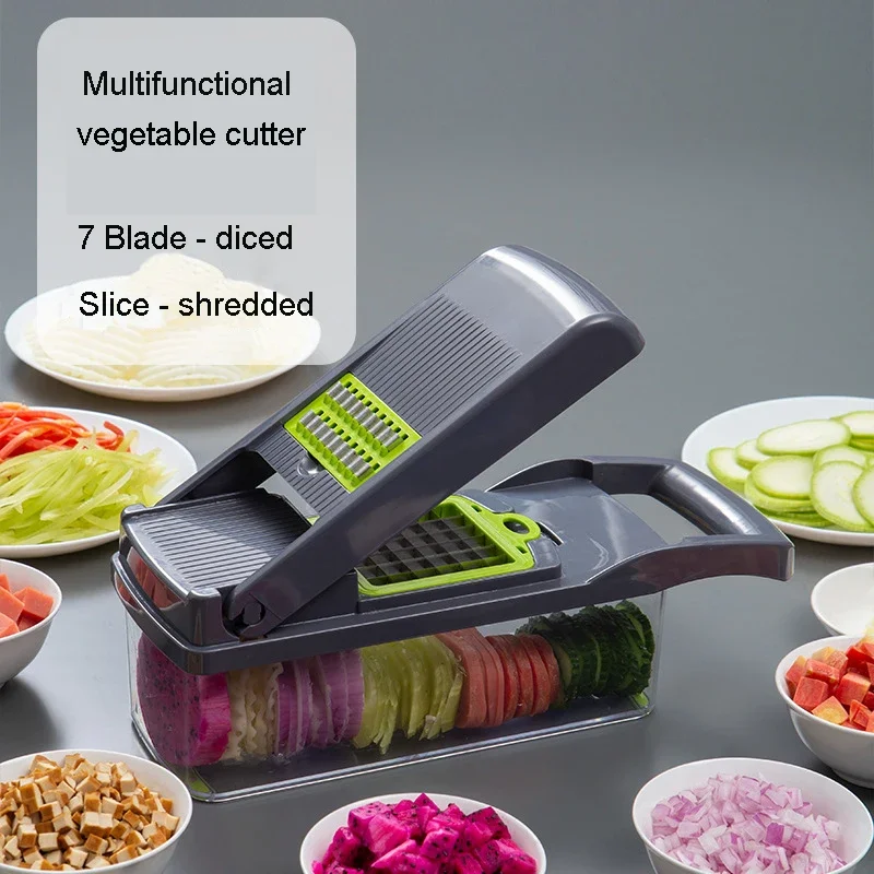 Vegetable Cutter Multifunctional Mandoline Slicer Fruit Potato Peeler Carrot Grater Kitchen Accessories Basket Vegetable Slicer