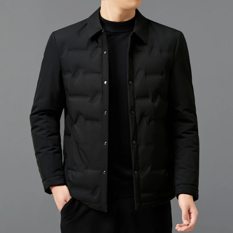 2026 Autumn-Winter New Men's Fashion Casual Lapel Jacket Trendy Versatile Coat Cotton Coat