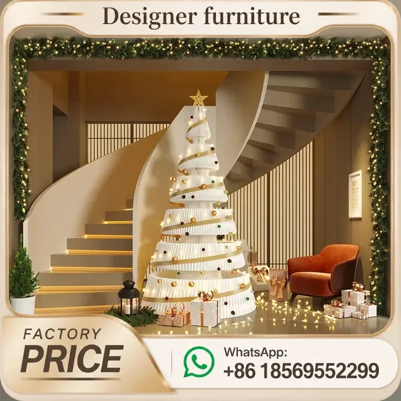 innopaper-new-eco-friendly-high-quality-folding-cedar-christmas-tree-led-lights-warm-white-kraft-paper-standing-base-store